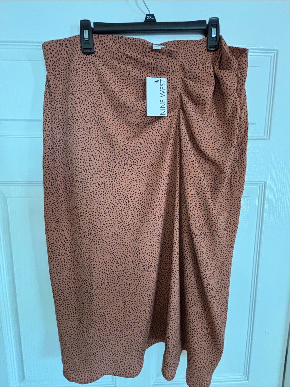 Nine West Rust Brown Speckled Midi Skirt
